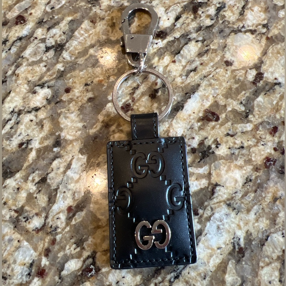 Gucci Black Signature Keychain